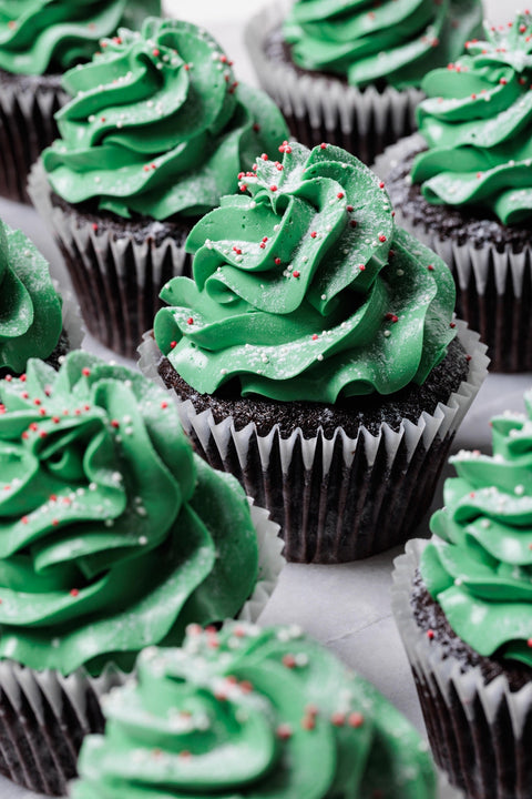 Christmas Tree Cupcakes 6-pack